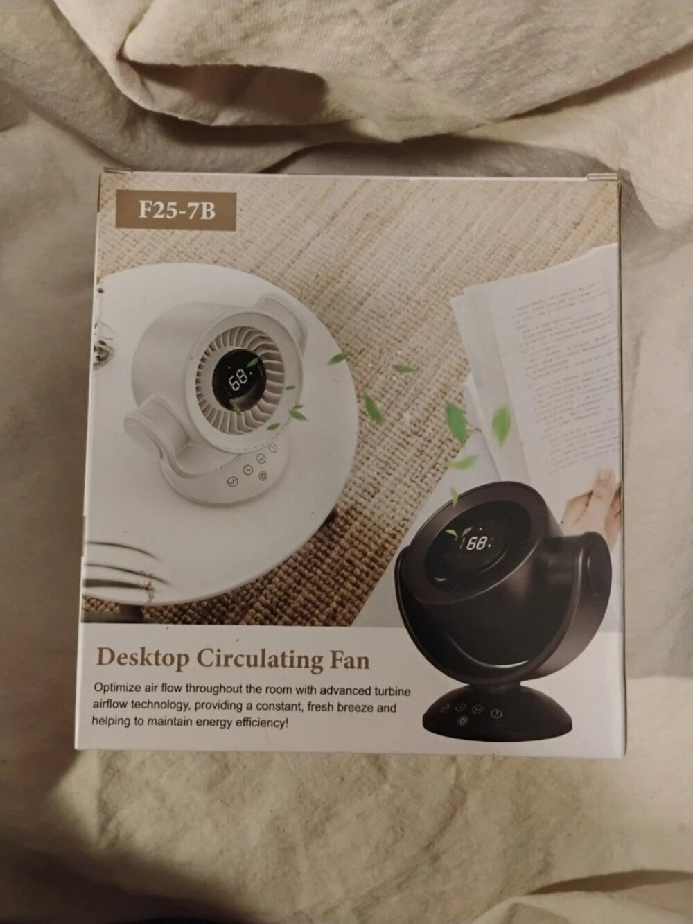 SECHKISS Desk Fan, 100 Speeds, Oscillating, Rechargeable with Remote - Black